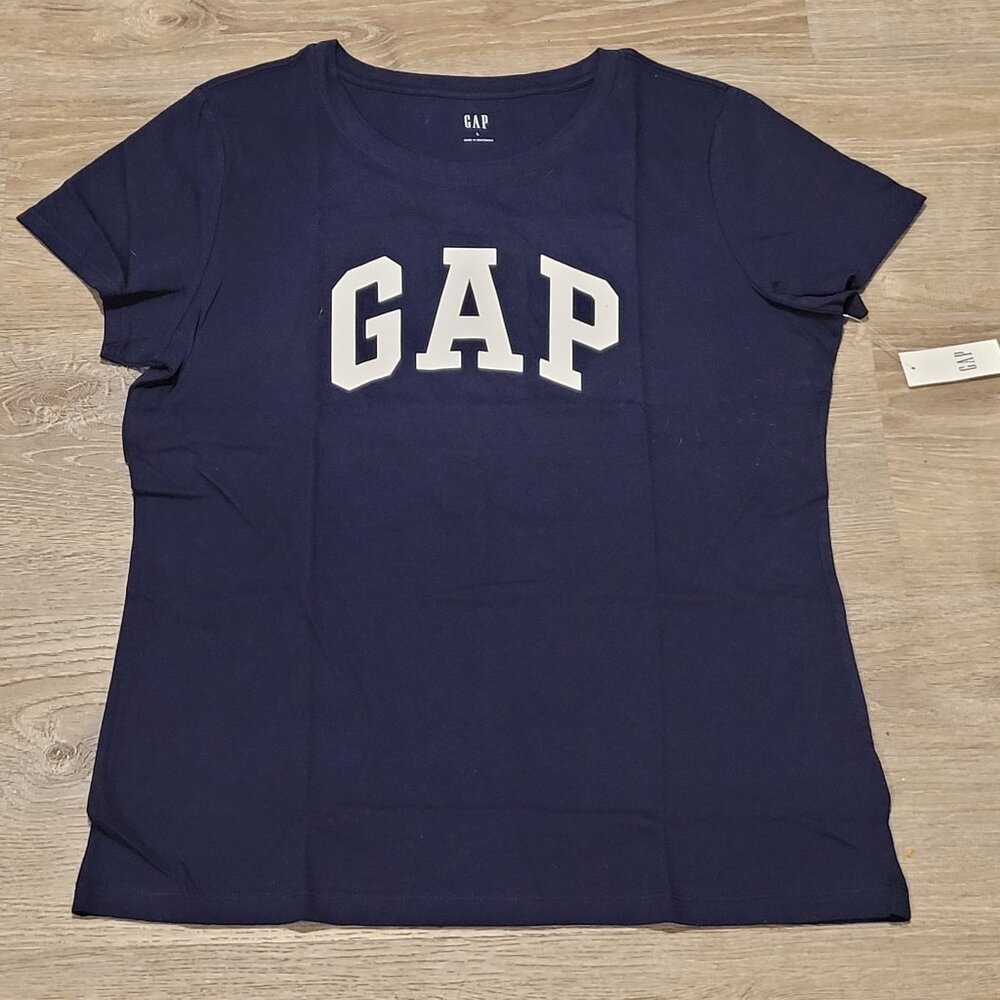 Women's Gap Navy Blue Soft Crewneck Short Sleeve T-Shirt